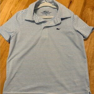 Vineyard Vines Boys  Blue Striped Polo Shirt (size 6) Like New!!